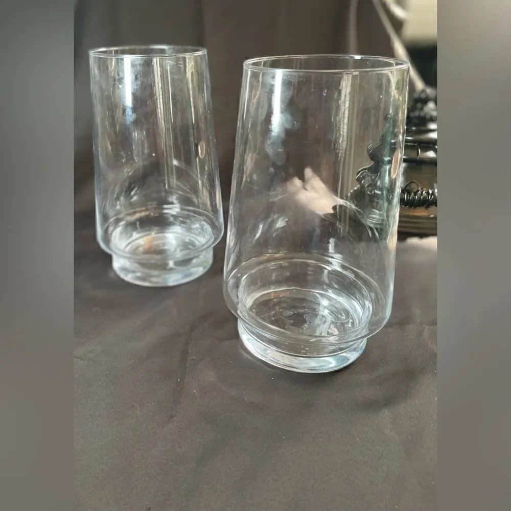 🔥❤️🔥 10” Simple Clear Glass Flared Cylindrical Flower Bouquet Vase EPC 2 Avail
